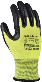 Перчатки рабочие Doloni Extragrab полиэстеровые  с латексным покрытием зеленые