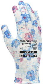 Перчатки рабочие Doloni D-Flex синтетические с полиуретановым покрытием белые