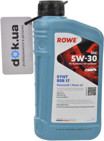 Моторное масло Rowe Synt RSR 17 5W-30 синтетическое