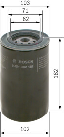0 451 302 182 Bosch Масляный фильтр