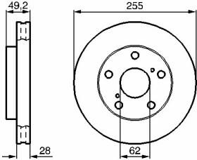 Тормозной диск Bosch 0 986 478 726