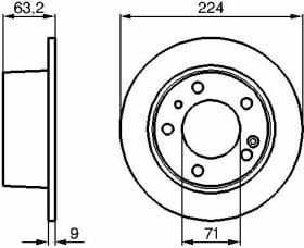 0 986 478 141 Bosch Тормозной диск для Citroen XM
