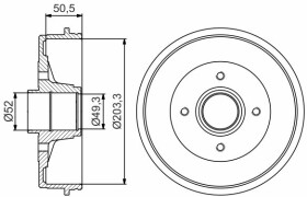 Тормозной барабан Bosch 0 986 477 197