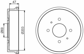 Гальмівний барабан Bosch 0 986 477 235