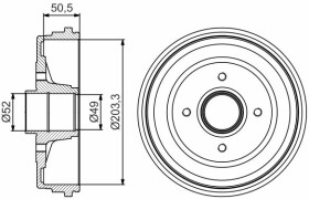 Тормозной барабан Bosch 0 986 477 206