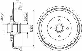 Тормозной барабан Bosch 0 986 477 178