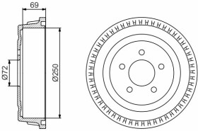 Тормозной барабан Bosch 0 986 477 185