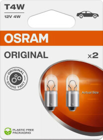 Автолампа Osram Original Line T4W BA9s 4 W прозора 3893-2BL