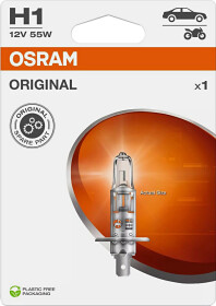 Автолампа Osram Original Line H1 P14,5s 55 W прозрачная 64150-1BL