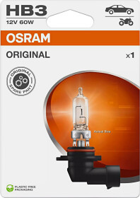 Автолампа Osram Original Line HB3 P20d 60 W прозрачная 9005-1BL