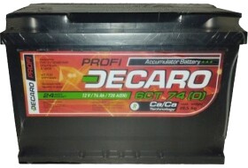 Аккумулятор DECARO 6 CT-74-R Profi 67430pro