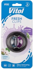 Ароматизатор Vitol Fresh Clips Linen + Lavender 3 мл
