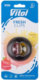 Ароматизатор Vitol Fresh Clips Strawberry + Lemon 4