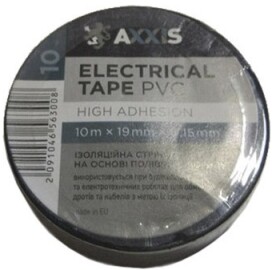 Ізоляційна стрічка Axxis 48391046563 чорна ПВХ 19 мм x 10 м