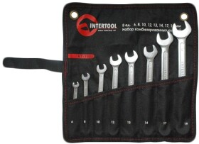 Набор ключей рожково-накидных Intertool xt1002 6-19 мм 8 шт