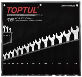Набір ключів ріжково-накидних Toptul GPBW1601 1/4