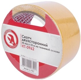 Двосторонній скотч Intertool KT0962 на тканевой основе 50 мм x 10 м