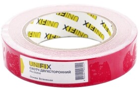 Двосторонній скотч UNIFIX PN-2505W на поліетиленовій основі 25 мм х 5 м