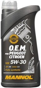 Моторное масло Mannol O.E.M. For Peugeot Citroen 5W-30 синтетическое
