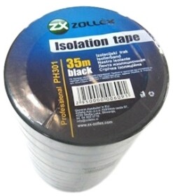 Изолента Zollex PH301 черная 19 мм x 35 м 10 шт