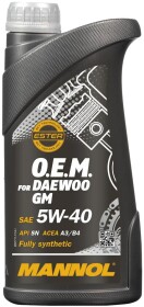 Моторное масло Mannol O.E.M. For Daewoo GM 5W-40 синтетическое