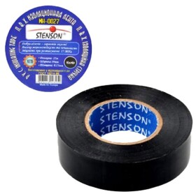 Изолента PVC Stenson MH-0027 черная ПВХ 19 мм х 25 м