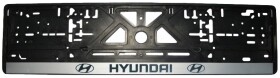 Рамка номерного знака Alca 50499 цвет чёрный с серебристым на Hyundai