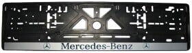 Рамка номерного знака Alca 50503 колір чорний із сріблястим на Mercedes-Benz