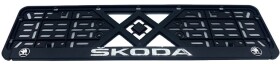Рамка номерного знака Alca 97896 цвет черный на Skoda