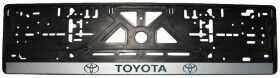 Рамка номерного знака Alca 50511 цвет чёрный с серебристым на Toyota