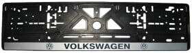 Рамка номерного знака Alca 50513 колір чорний із сріблястим на Volkswagen