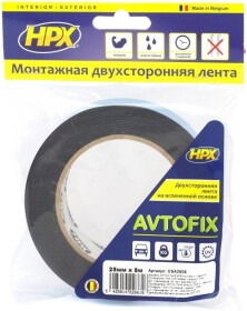 Двосторонній скотч HPX DSA2505 на поліетиленовій основі 25 мм x 5 м