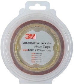 Двосторонній скотч 3M 32319 на акриловій основі 6 мм х 2 м