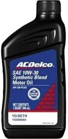 Моторное масло ACDelco Synthetic Blend 10W-30 полусинтетическое