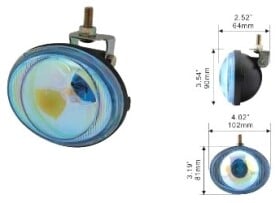 Комплект дополнительных галогеновых фар DLAA LA-690-RY противотуманных 55 W 2 шт.