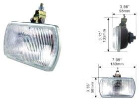 Дополнительная галогеновая фара DLAA LA-9837-Y противотуманная 55 W
