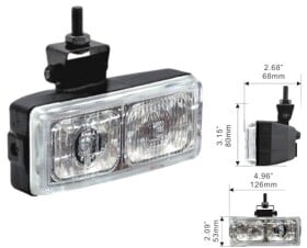 Комплект дополнительных галогеновых фар DLAA LA-8023-W противотуманных 55 W 2 шт.