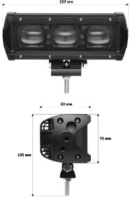 Додаткова LED фара StarLight lsb-lens-30W універсальна 30 W 3 діоди