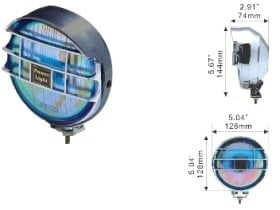 Додаткова галогенова фара DLAA LA-1090B-RY протитуманна 55 W