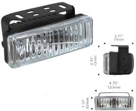Дополнительная галогеновая фара DLAA LA-8813-W противотуманная 55 W