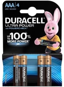 Батарейка Duracell Ultra Power RL055347 AAA (мизинчиковая) 1,5 V 4 шт