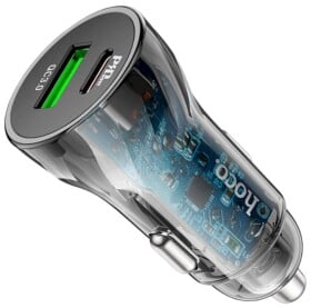 USB зарядка в авто Hoco Z47A Transparent Discovery Edition 6931474782274