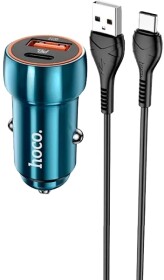 USB зарядка в авто Hoco Z46A Blue Whale 6931474770387