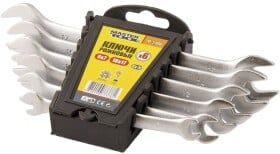 Набір ключів ріжкових MasterTool 702106 6x7-16x17 мм 6 шт