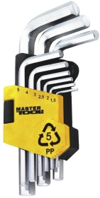 Набір ключів шестигранних MasterTool 750955 1,5-10 мм 9 шт