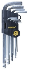Набор ключей шестигранных Sigma 4022111 1,5-10 мм с шарообразным наконечником 9 шт