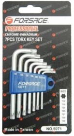 Набір ключів TORX Forsage F-5071 T10-T40 7 шт