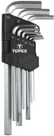Набір ключів шестигранних Topex 35D956 1,5-10 мм 9 шт