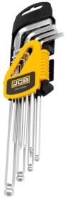 Набор ключей шестигранных JCB JCB-5102XLB 1,27-10 мм с шарообразным наконечником 10 шт