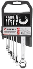 Набор ключей комбинированных трещоточных Intertool XT-1302 8-19 мм 6 шт